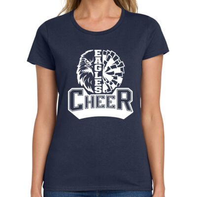 Cheer Pom Pom Ladies T Shirt Thumbnail