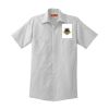 Short Sleeve Striped Industrial Work Shirt Thumbnail